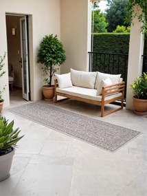 NORTHRUGS, Behúň Duet Kona 106249 White/Gray - na von aj na doma, 80x250, šedá, chodba / predsieň