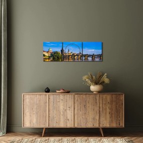 Obraz Karlovho mosta (s hodinami) (90x30 cm)