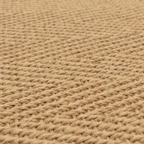 Obojstranný/ručne tkaný jutový koberec v prírodnej farbe 200x290 cm Bordo Herringbone Linen – Asiatic Carpets
