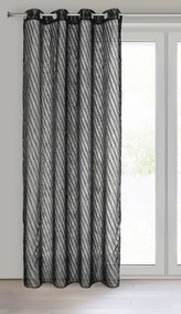 ZÁVES NA KRÚŽKOCH LAUREL 140X250 CM ČIERNA