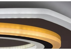 Rabalux 71317-LED Stmievané stropné svietidlo TANELI 60W/230V 3000/4000/6000K chróm/čierna s diaľkovým ovládačom