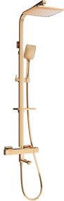 Mexen - CQ62 sprchový set s termostatickou batériou Cube, ružová- zlatá, 779106295-60