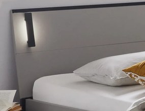 Posteľ s osvetlením Tilburg 180x200 cm, šedá sahara