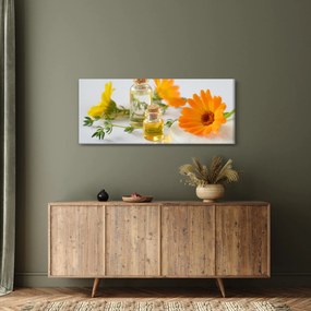 Obraz oranžových kvetín (120x50 cm)