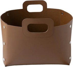 Úložný kôš Kätkö , koža / hnedý
