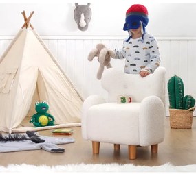 Detské kreslo TOBI biele