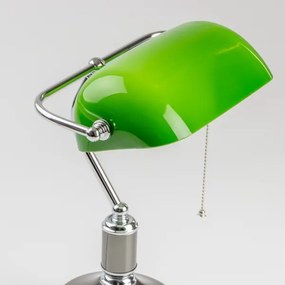 Brilagi - Stolná lampa BANK OFFICE 1xE27/60W/230V čierna/strieborná/zelená