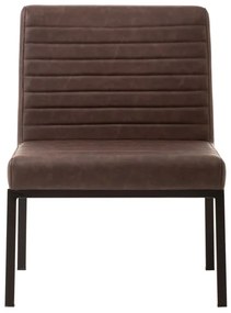 furniture-nabytek.cz - Čalúnená stolička Wingston z umelej kože, hnedá – 69×61×94 cm