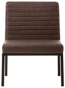 furniture-nabytek.cz - Čalúnená stolička Wingston z umelej kože, hnedá – 69×61×94 cm