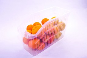 Organizér, košík do chladničky aj police – ADEL vysoký, transp., 30 x 13 x 17 cm