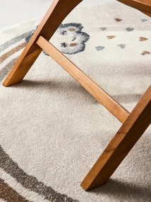 Koberec Villeroy & Boch BOHO KIDS Walk like an Elephant Rainbow krémový kruh