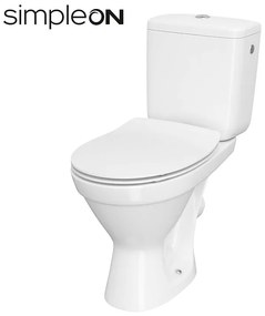 Cersanit Carsania II CleanOn WC kombi + pomaly padajúce sedátko, zadný odpad,3/6l, K11-2340