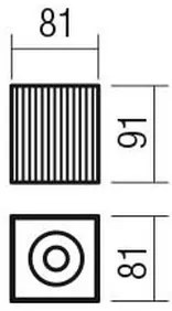 Redo 01-3408 - Bodové svietidlo DELPHI 1xGU10/7W/230V 8,1x8,1 cm zlaté