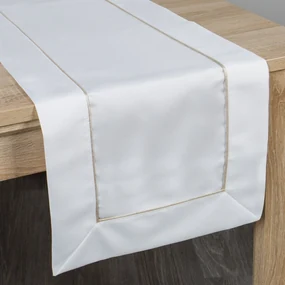 BEHÚŇ NA STÔL MADELE 40X140 CM BIELY