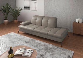 XXXLutz LEŇOŠKA, textil, koža, sivá Sit & More - Online Only obývacie izby - 00014401176X