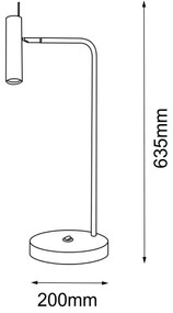 Amplex 8907 - Stolná lampa AMOS 1xGU10/15W/230V biela