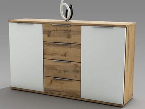 Komoda Capri, dub wotan/biela