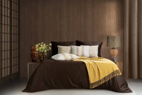 SATÉNOVÉ OBLIEČKY NOVA3 160X200 CM, 2 KS 70X80 CM HNEDÉ