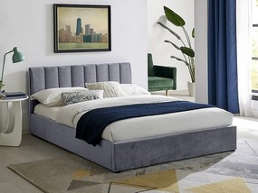 Manželská posteľ MONTREAL VELVET 140 | s úložným priestorom Farba: Sivá / tap.192