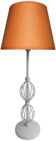 CLX Moderná stolná lampa AOSTA, 1xE14, 1x40W, oranžová