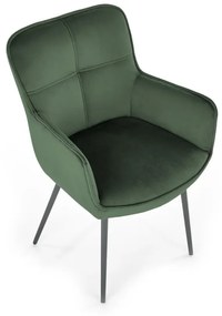 Jedálenská stolička AVALA –⁠ látka/kov, zelená