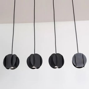 Závesný luster GAMBIT na lanku 4xGU10/10W/230V, čierny
