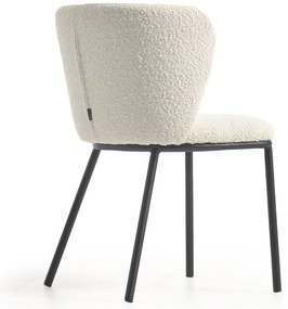 Biele čalúnené jedálenské kreslo Ciselia – Kave Home