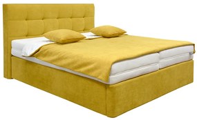 Boxspringová posteľ HONORE 180x200 žltá