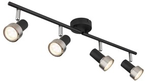 Globo 57917-4N - Bodové svietidlo  MASON 4xGU10/25W/230V čierna/strieborná