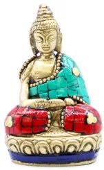 Mosadzná figúrka buddhu - ruky hore (malá)