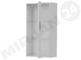 Vitrína Belario B2 (biela + lesk biely) (osvetlenie LED RGB farebné). Vlastná spoľahlivá doprava až k Vám domov. 1058606