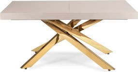 HAMPTON Rozkladací stôl 160-240 cm kašmír/zlatý