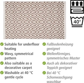 Béžová kúpeľňová predložka z recyklovaného plastu 50x80 cm Altai – Wenko