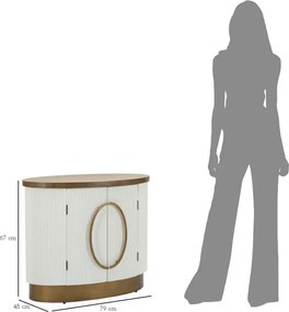 Komoda Tolosa 79 cm biela/jaseň