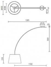 Redo 02-382 - Stropné svietidlo SWAP 1xE27/42W/230V šedá