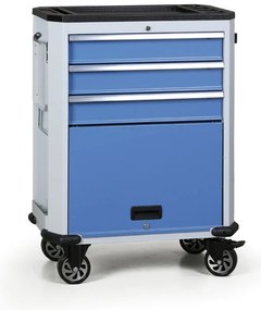 Pojazdný dielenský vozík na náradie EXPERT, 4 zásuvky, modrá