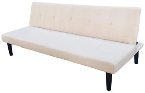 Rozkladacia pohovka BestBerg BBSB-10LB / prémiová plyš / béžová