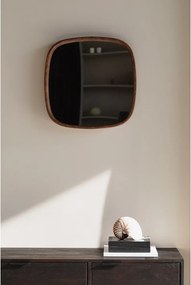 Nástenné zrkadlo s dreveným rámom 50x50 cm Nyko – White Label