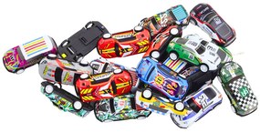 LEAN TOYS Sada 25 vozidiel s dopravnými značkami v kufri