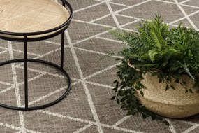 Koberec Šnúrkový SIZAL FLOORLUX 20508 taupe / champagne Trojuholníky