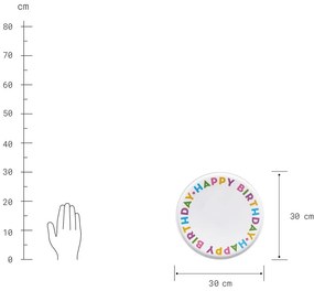 HAPPY BIRTHDAY Tanier na tortu 32 cm - mix