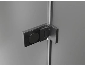 Mexen Lunar-F, L skladacie ľavé sprchové dvere 120 cm, 8mm číre sklo, brúsený grafit profil, 836SL-120-050-66-00-L