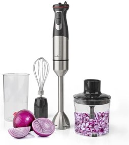 Nedis KAHB400CAL - Ručný mixér 4v1 800W/230V nerezová oceľ