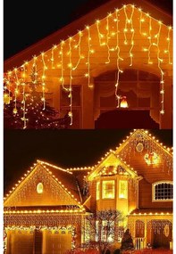 Vianočné svetielka LED záclona FLASH teplá biela 500 LED