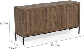Komoda Palmdale 158 cm dub kouřový
