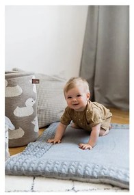 Sivá bavlnená hracia podložka Kindsgut Mat, 70 x 90 cm