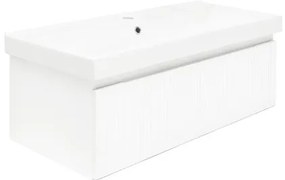 Kúpeľňová skrinka s umývadlom SAT Evolution 98x30x44,8 cm biela matná SATEVO100WMU1, 1 ks
