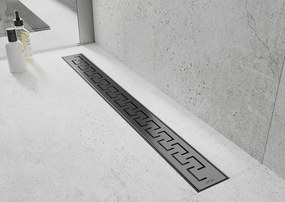 Mexen Flat nerezový sprchový žľab 60 cm, vzor M15 čierna, 1724060-15