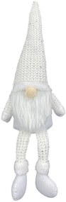 Vianočný trpaslík s bradou biely 47cm