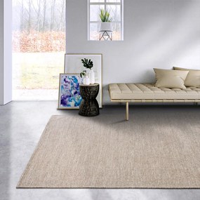 Béžový ručne tkaný koberec s prímesou vlny 160x230 cm Pradesh Linen White – Elle Decoration